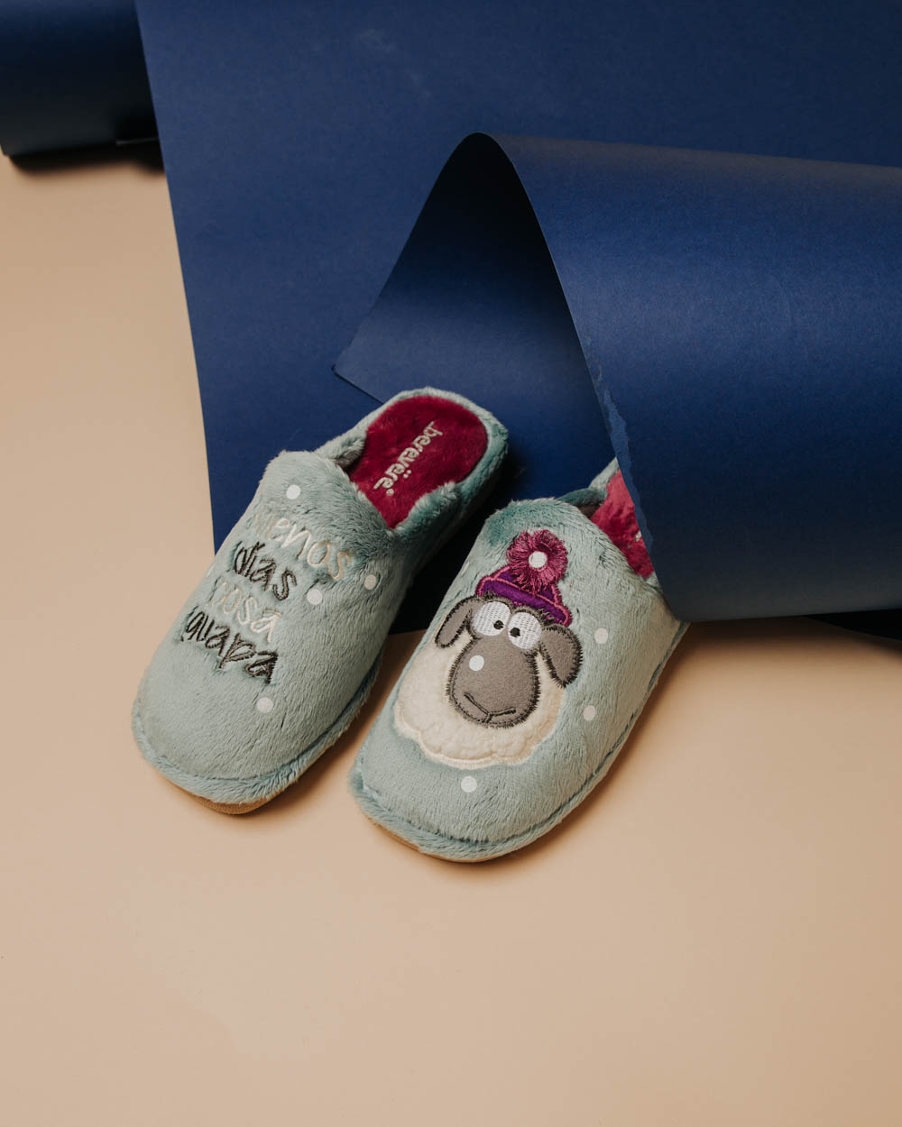 Zapatillas destalonadas mujer azulin