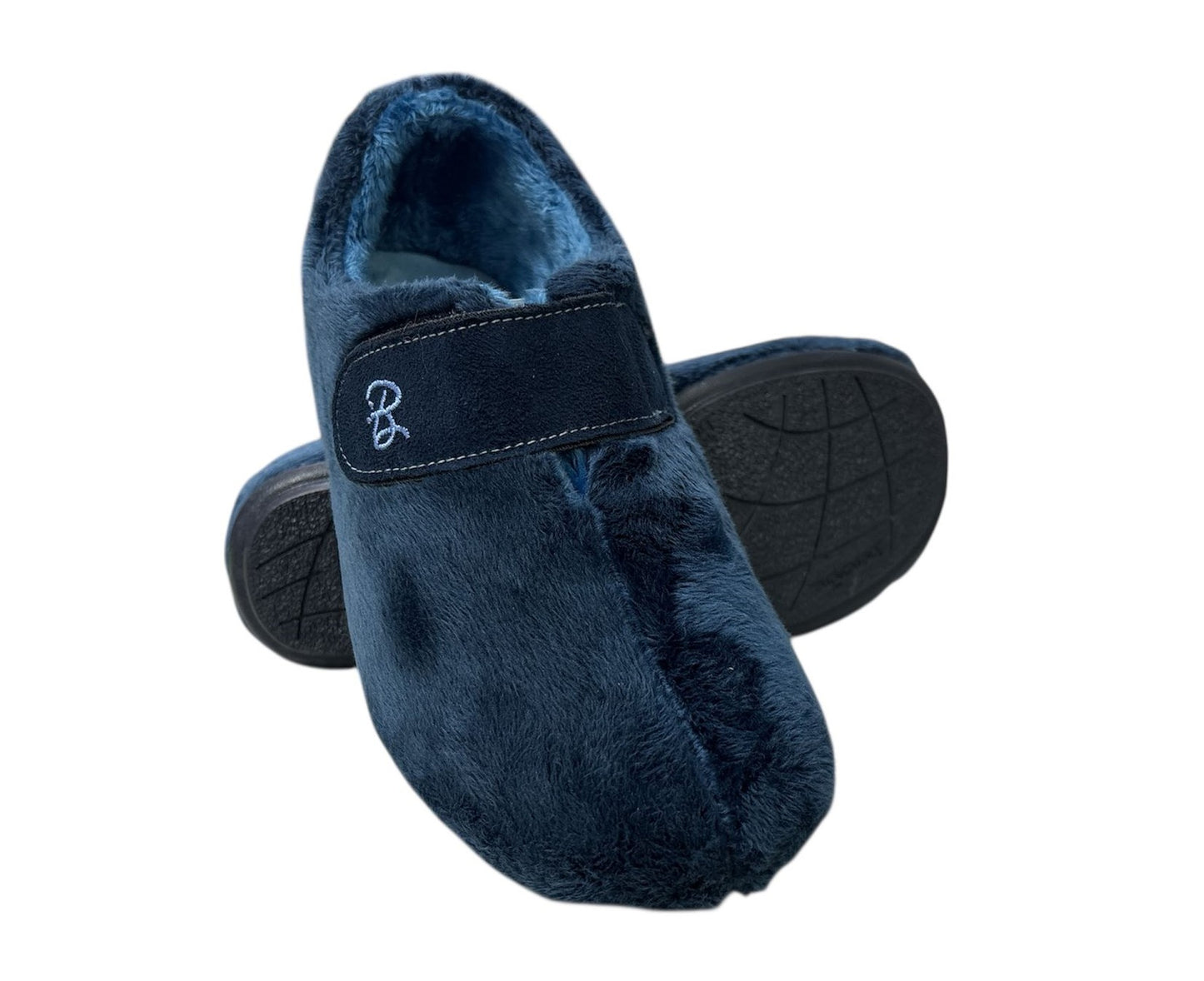 Zapatilla cerrada mujer velcro marino