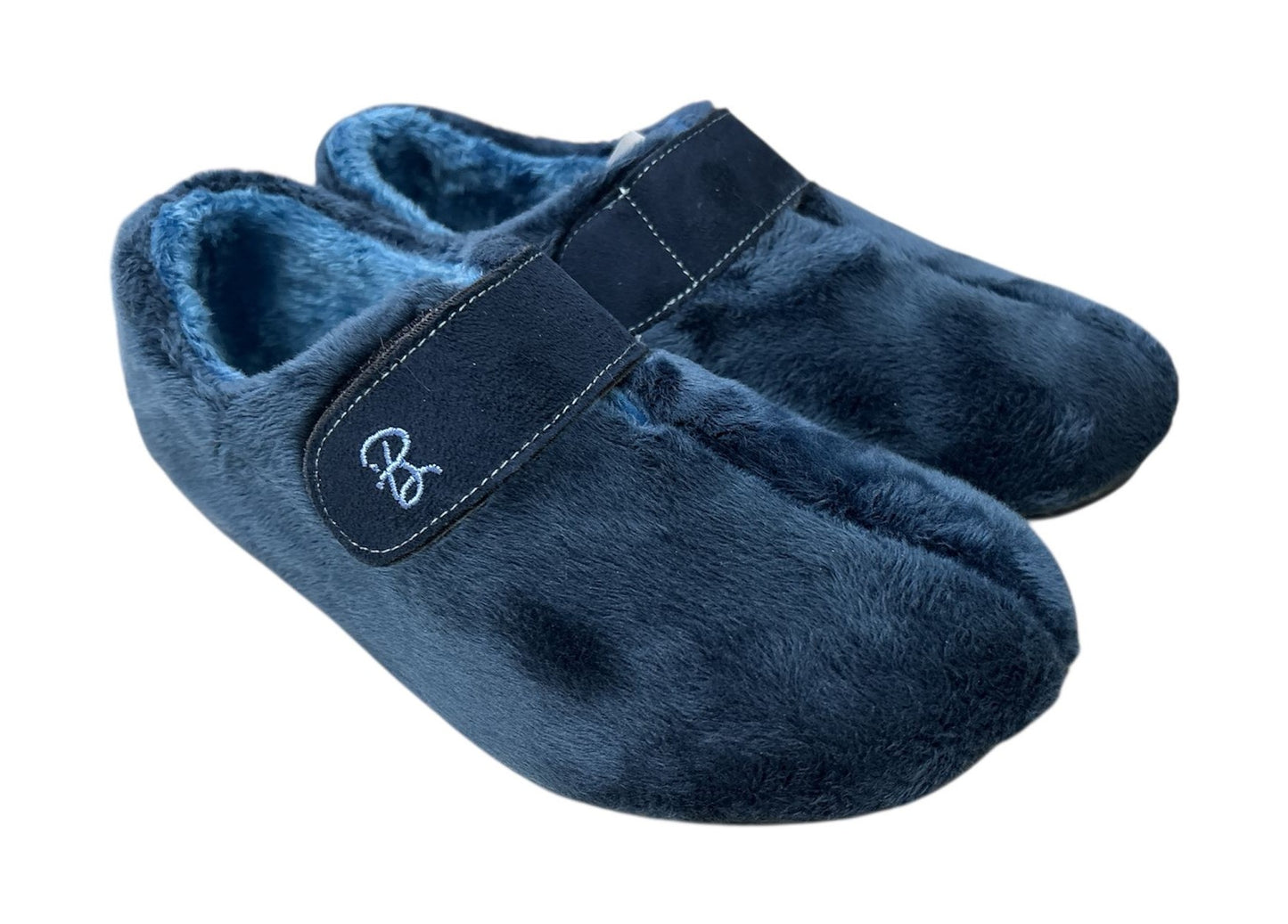 Zapatilla cerrada mujer velcro marino
