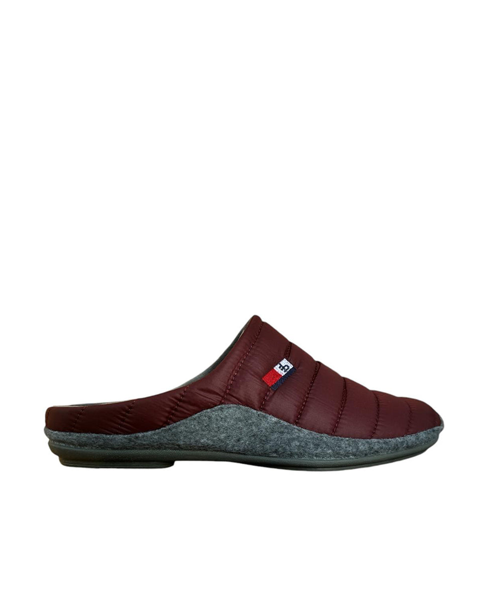 Zapatillas destalonadas hombre bandera burdeos