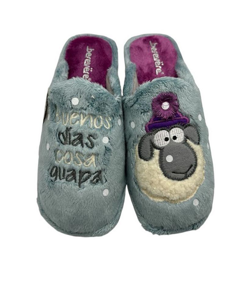 Zapatillas destalonadas mujer azulin
