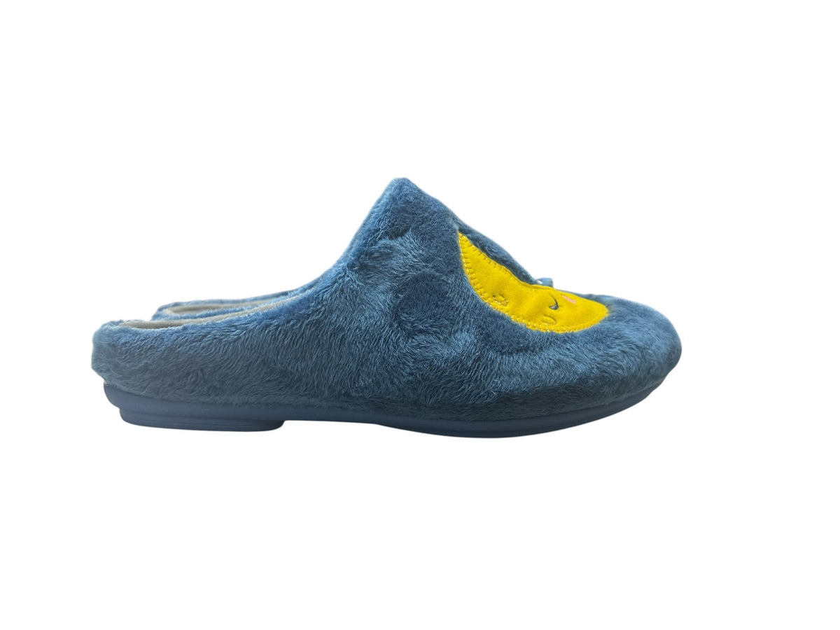 Zapatillas destalonadas mujer luna y lluvia aguamar