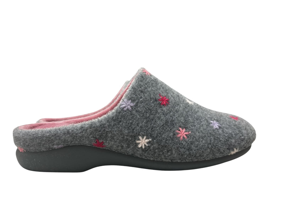 Zapatillas destalonadas mujer gris