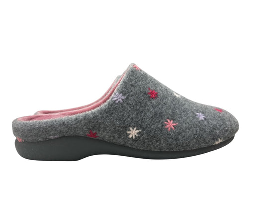 Zapatillas destalonadas mujer gris