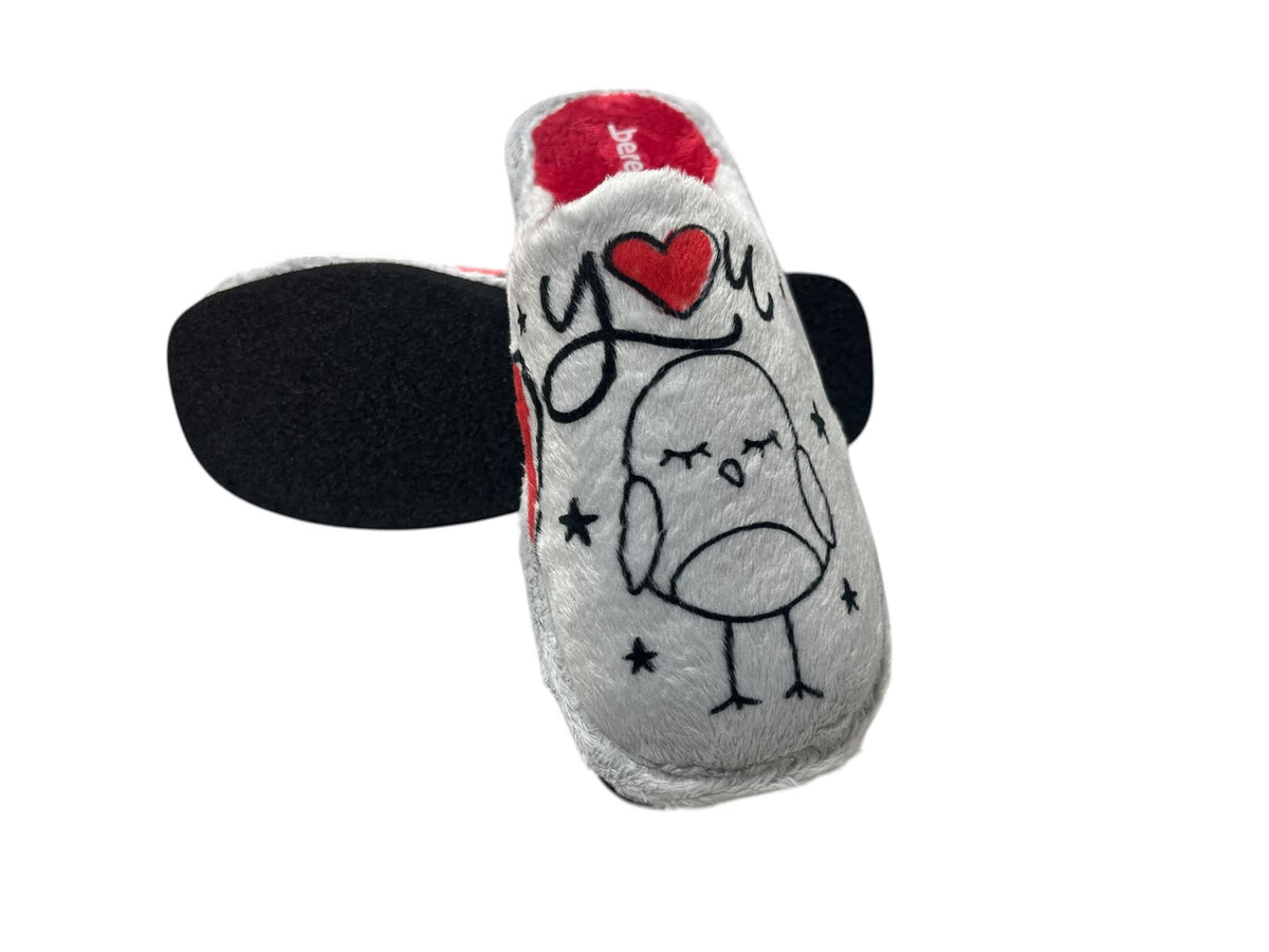 Zapatillas destalonadas de mujer en gris love you