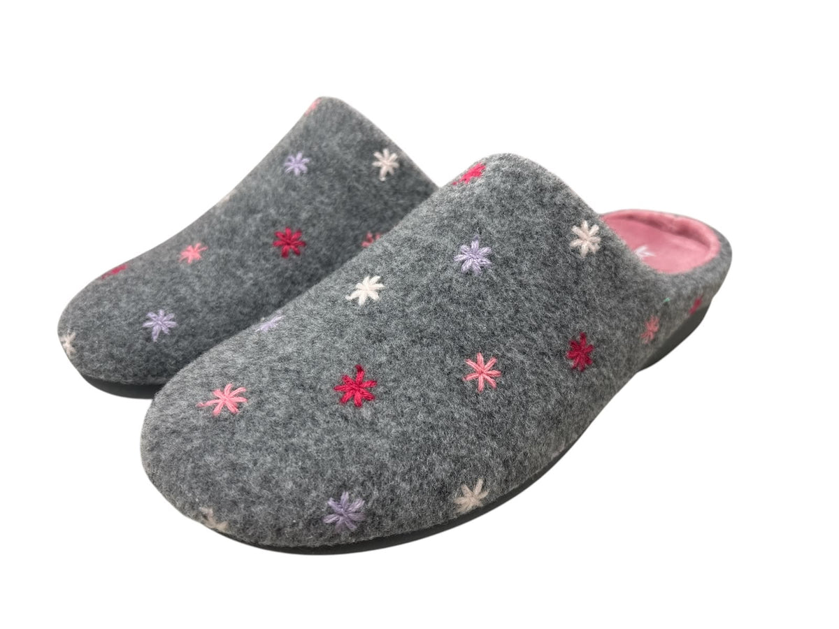 Zapatillas destalonadas mujer gris