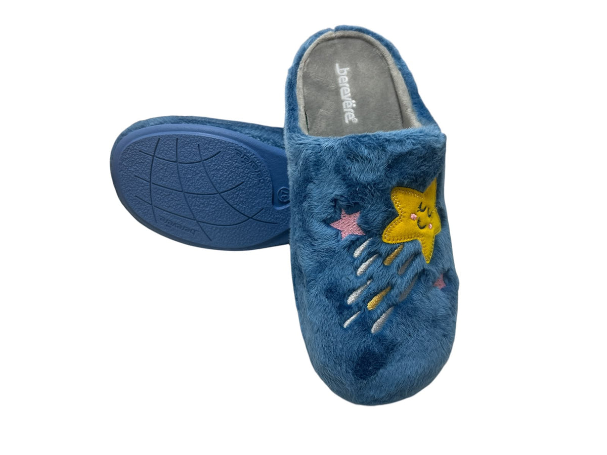 Zapatillas destalonadas mujer luna y lluvia aguamar