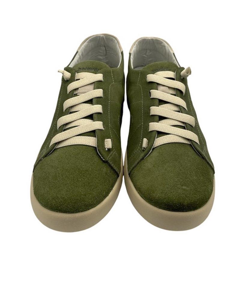 Sneaker piel serraje hombre verde