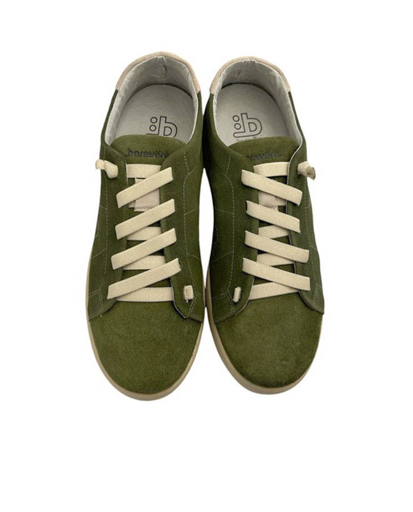 Sneaker piel serraje hombre verde