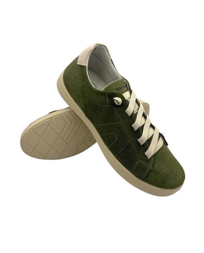 Sneaker piel serraje hombre verde