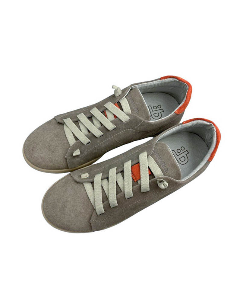 Sneaker piel serraje hombre taupe