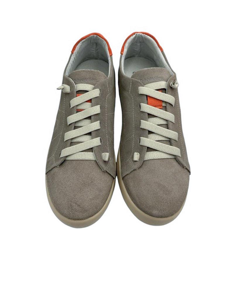 Sneaker piel serraje hombre taupe