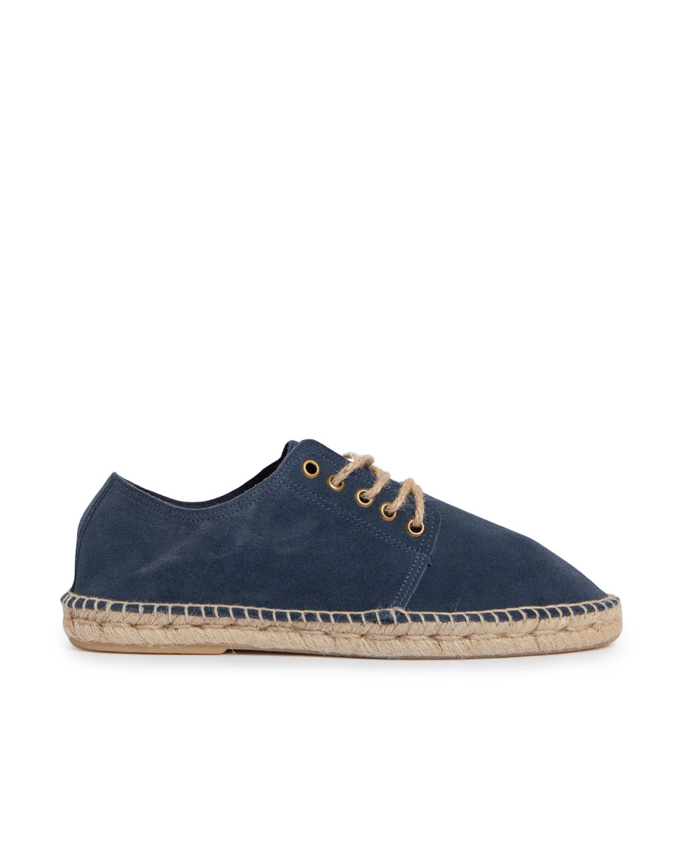 Alpargatas Blucher yute hombre en serraje marino