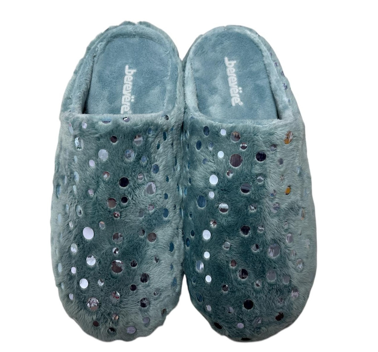 Zapatillas de mujer destalonadas burbujas azul