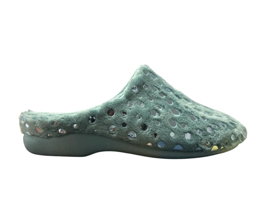 Zapatillas de mujer destalonadas burbujas azul