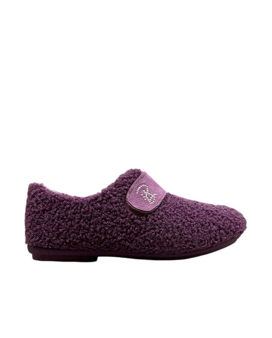 Zapatillas cerrada mujer velcro berengena